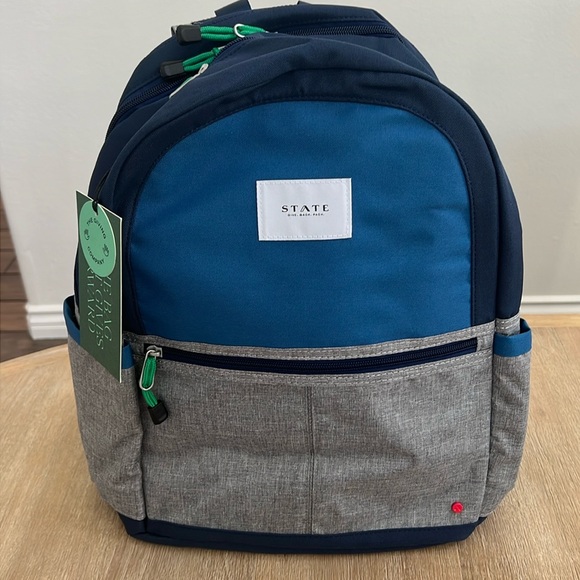 state bags Other - STATE Bags Kane Kids Double Pocket Backpack Navy Gray